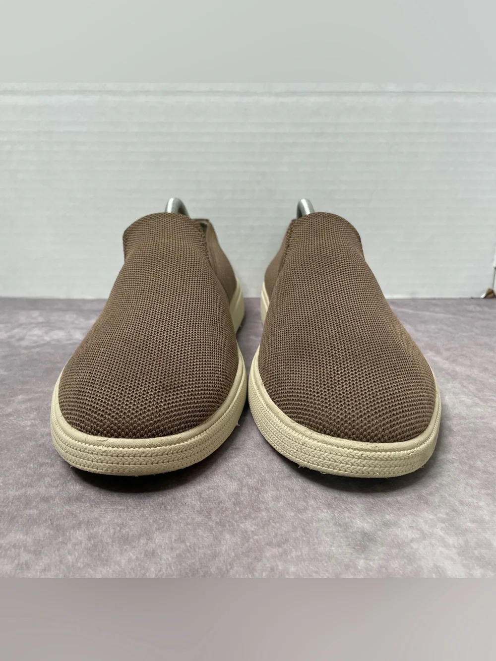 Rothy's The Original Slip On Sneaker Mens Size 10.5 Brown Knit Shoe Casual